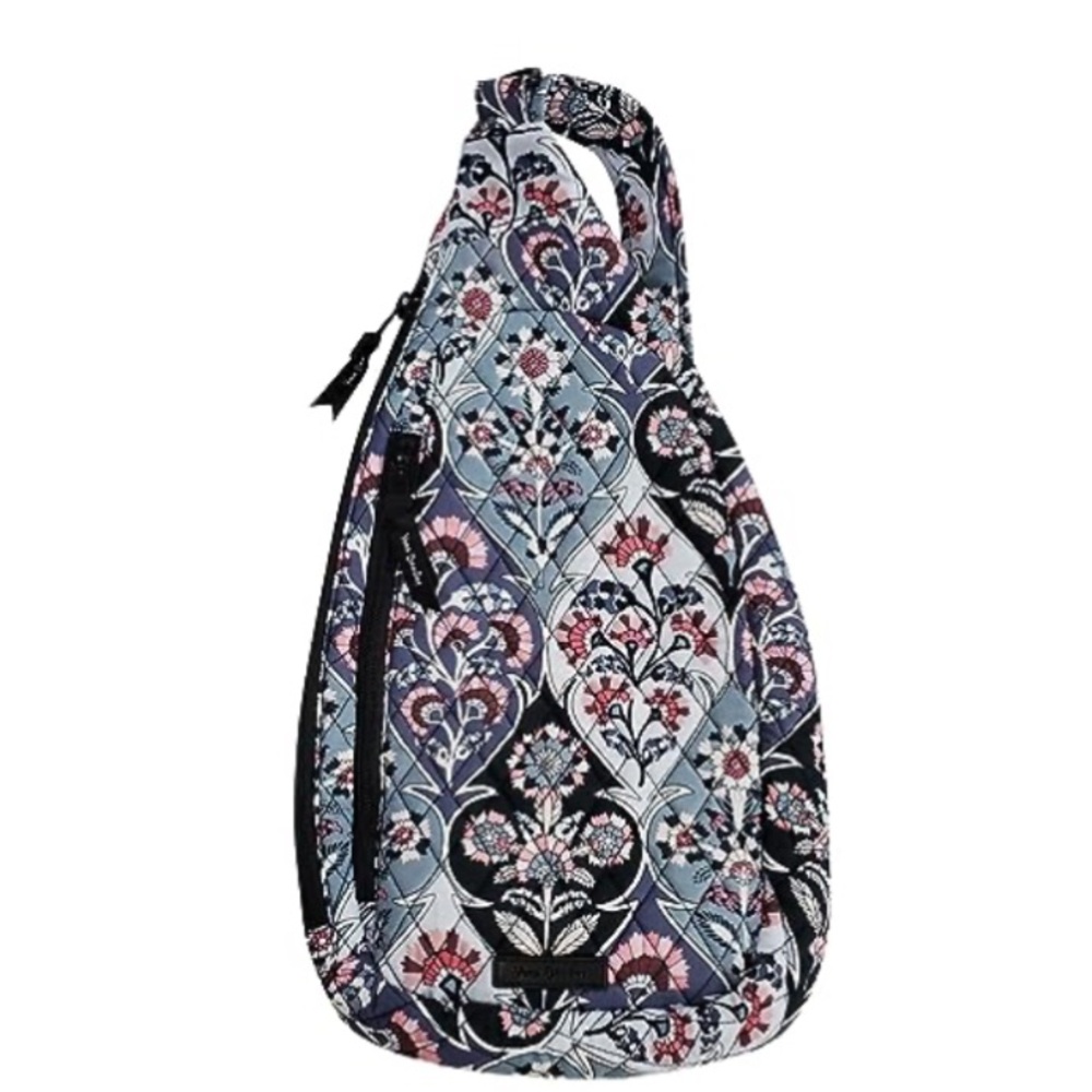 NWT Vera Bradley Lighten Up Essential Sling Backpack Ornate Blooms Pattern